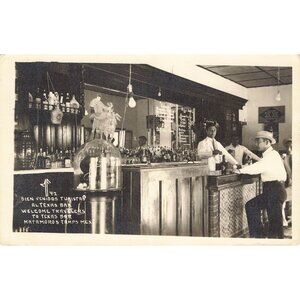 Postcard Welcome Travelers to Texas Bar Matamoros Tamps Mex Linen Unposted